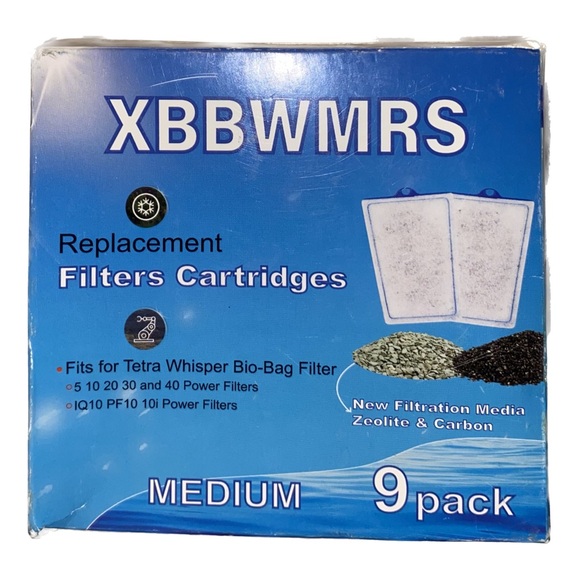 XBBWMRS 9PK Medium Filter Cartridges for Tetra Whisper...